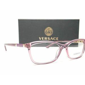 New Versace Women's Transparent Violet Eyeglasses!